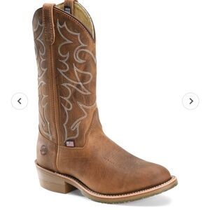 Double-H Mens Dylan I.C.E. Western Work Boots Oak Round Toe #DH1552  11 D NWT